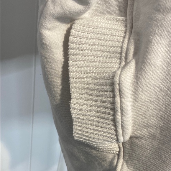 BUCKETLIST Sweatshirt Quarter Snap Ribbed Detail Front Pocket White Size Medium - Picture 8 of 11